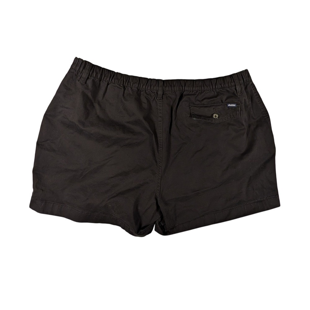 Chubbies Mens Stretch Cotton Elastic Waist 42-44 Shorts XXL Black 4 Inch Inseam